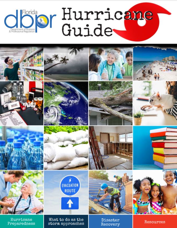 DBPR reminds you that hurricane season is just around the corner. free hurricane guide