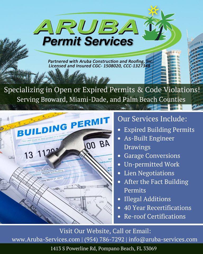 Aruba Permit Services – provider for closing all your open building permits and building code violation needs.