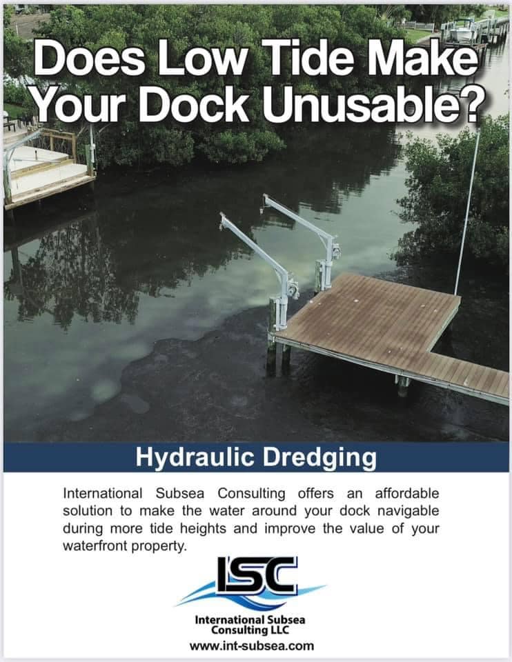 Does Low Tide make your Dock Unusable? International Subsea Services can improve the depth of canals, slips and channels 