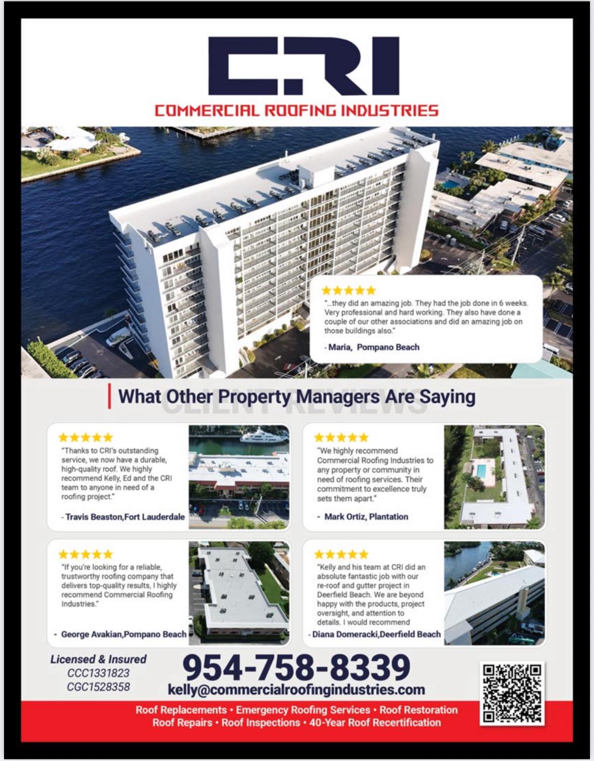 Commercial Roof Replacement Specialists, Roofing Restoration and Roof Repair for Condos, HOA’s and Communities