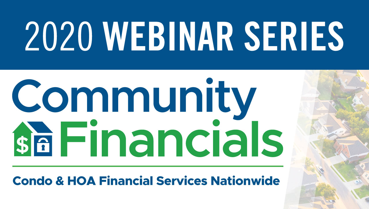 Please join Community Financials, Mitch Drimmer of Axela Technologies, and Douglas Levy Esq Counsel for Community Association Practice Group at Rees Broome for a webinar