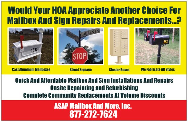Professional Mailbox Installation and Repair Company Servicing all Florida Counties