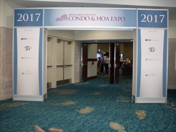 Entering the Gate at The Broward County Condo & HOA Expo, Ready to meet Leading Companies working in Florida’s Property Management Industry.