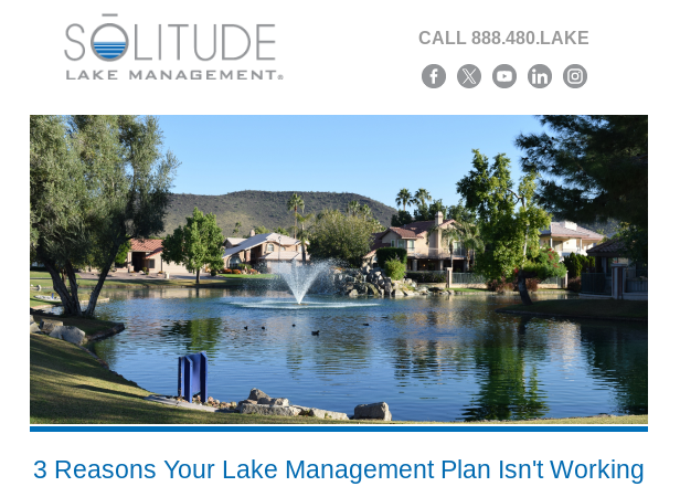 3 Reasons Your Lake Management Plan Isn’t Working by SOLitude