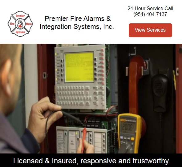 Premier Fire Alarm and Integration Systems, We assist you in ensuring that your fire alarm system complies with national fire codes and Florida building codes.