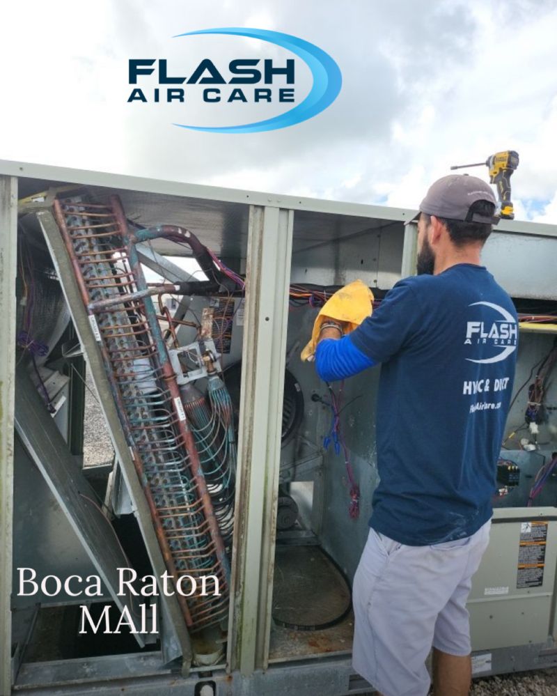 The second half of the Duct and HVAC cleaning and remediation. Cleaning the Air Handler is a critical part of the process. by Flash Air Care