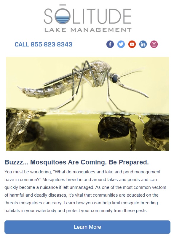 Mosquitoes Are Coming. Be Prepared.