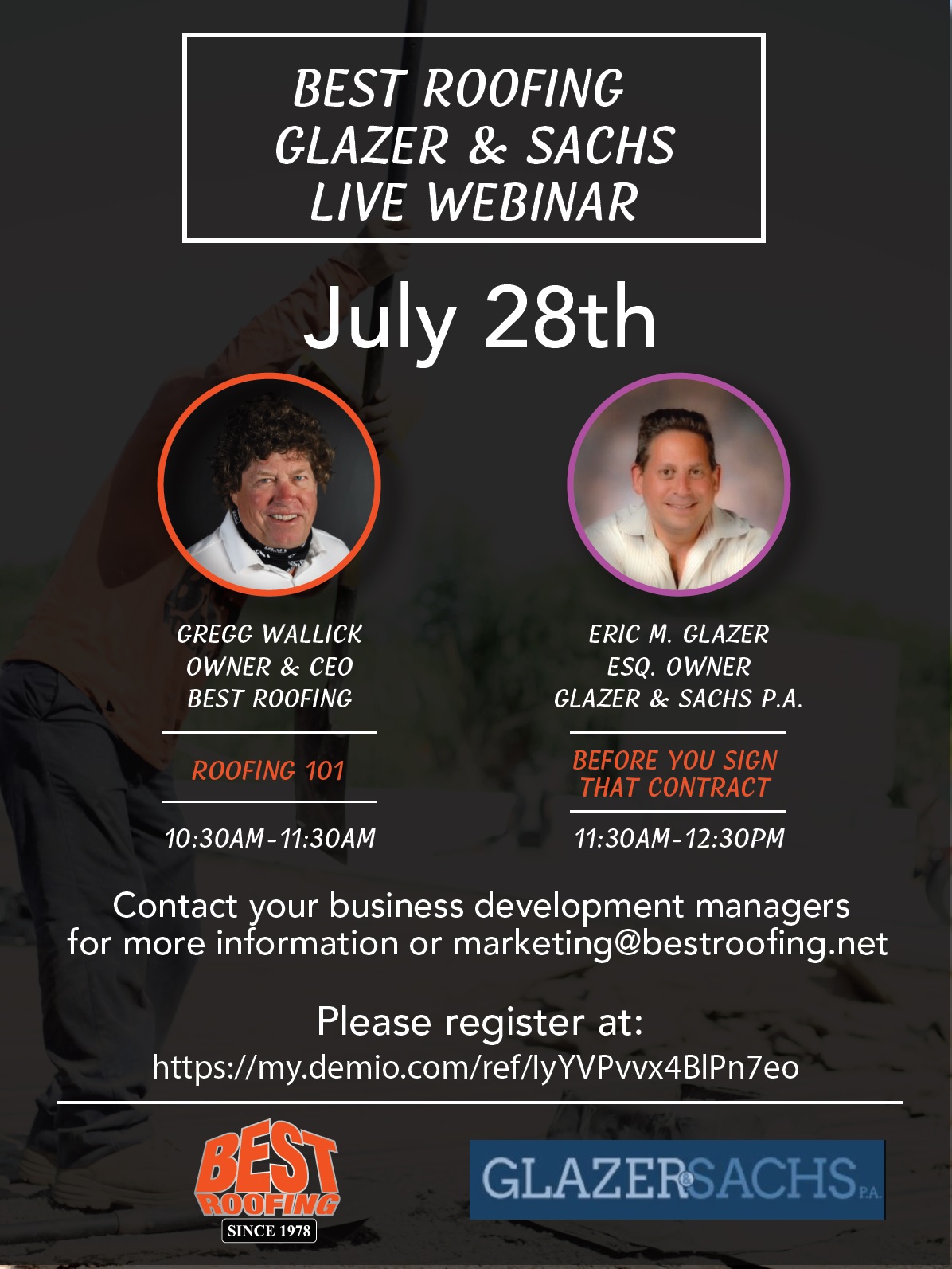 JOIN US FOR A DOUBLE WEBINAR ON JULY 28TH, 2021.