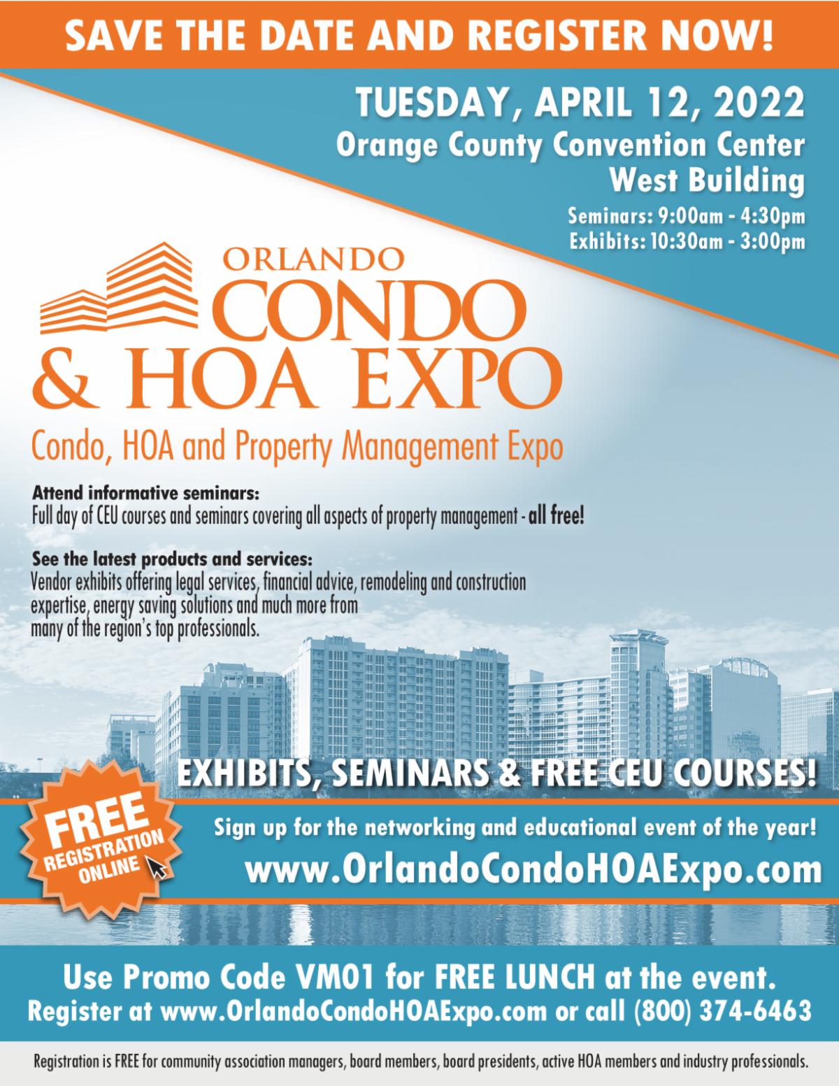 ORLANDO CONDO & HOA EXPO  Tuesday, April 12, 2022