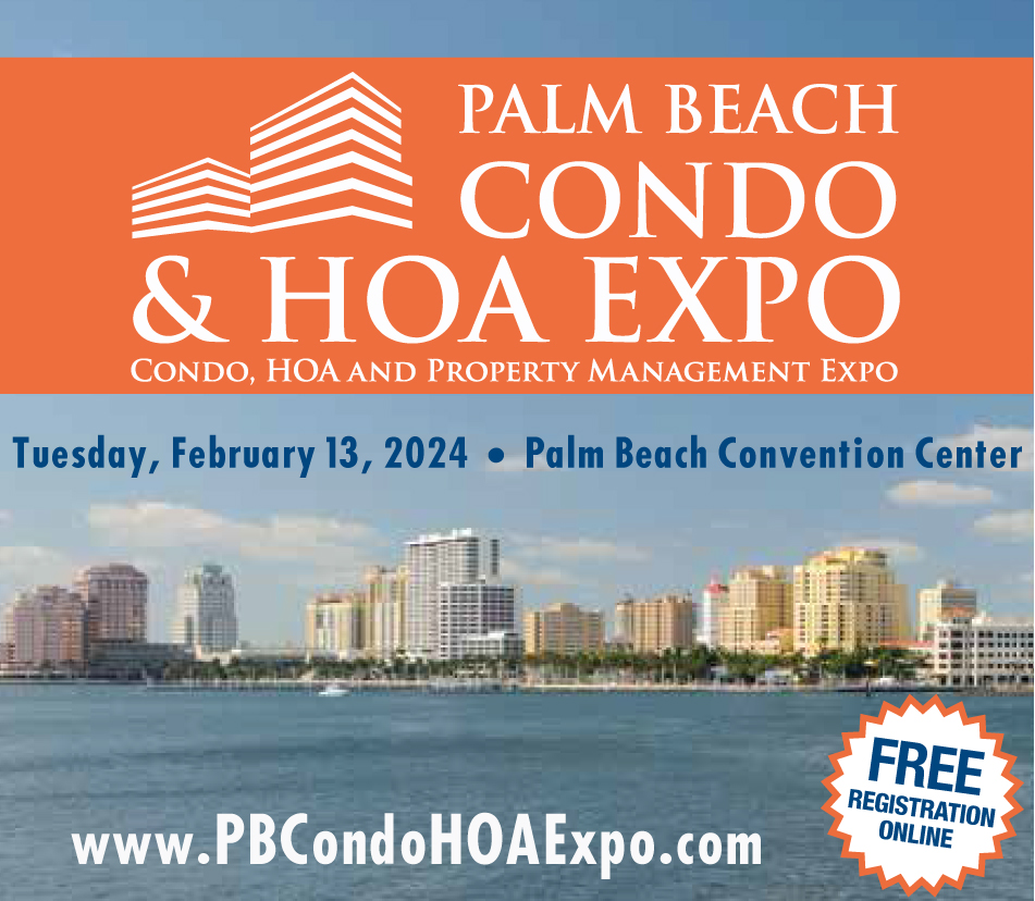 Please join us in Palm Beach for the Condo, HOA and Property Management Expo today!