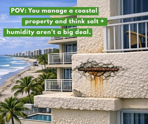 If your property is near the coast, corrosion is a given. Reach out to SRI to stay ahead of it.